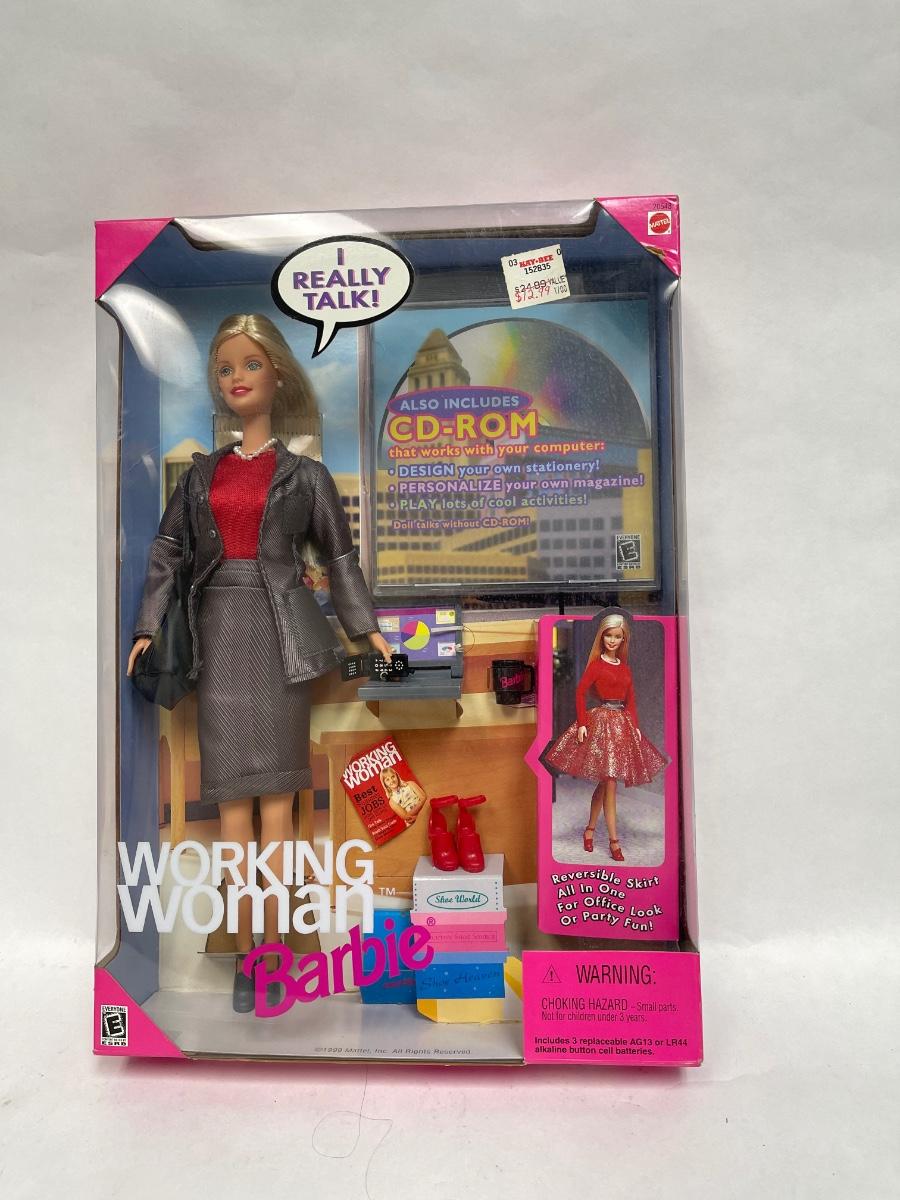 Working Woman Barbie Doll 1999 Mattel 20548 New in box complete with cd rom EstateSales