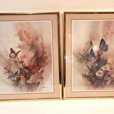 Lot #26 Pair of Lena Lui Vintage 1970's Art Prints