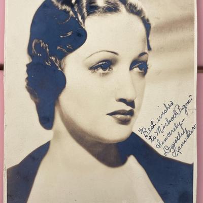 22.  PERSONALLY AUTOGRAPHED PUBLICITY MOVIE PHOTO DOROTHY LAMOUR