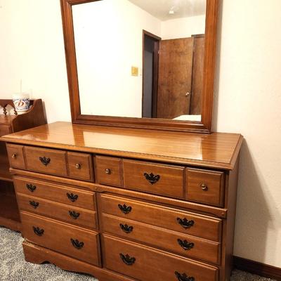 Lot #33  Mid Century Colonial Style Dresser