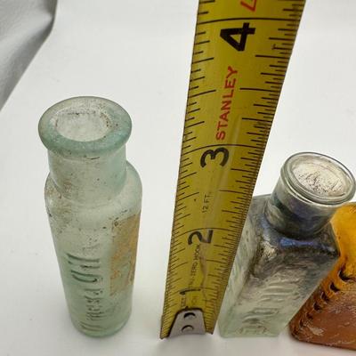 Variety of Small Vintage Glass Bottles