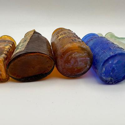 Variety of Small Vintage Glass Bottles