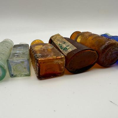 Variety of Small Vintage Glass Bottles