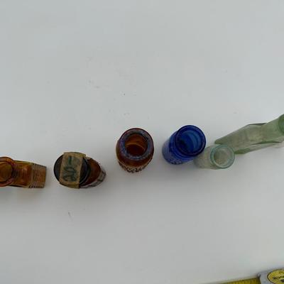 Variety of Small Vintage Glass Bottles