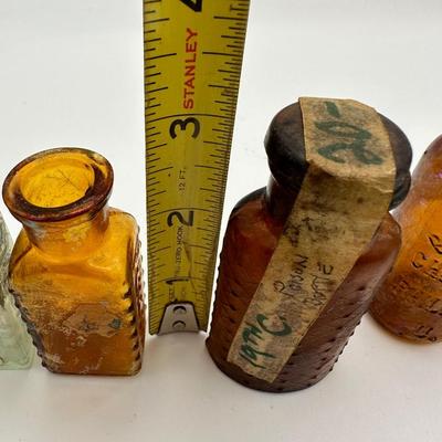 Variety of Small Vintage Glass Bottles