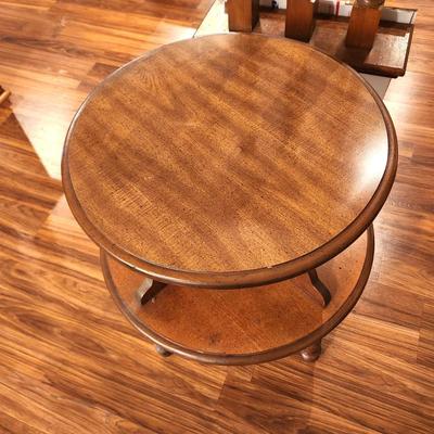 Lot #38 Vintage Mid Century Round 2Tier Table