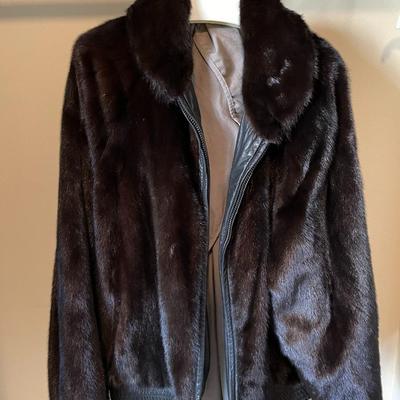 30.  VINTAGE MENS RANCH MINK REVERSIBLE BOMBER JACKET NEIMAN MARCUS SIZE L