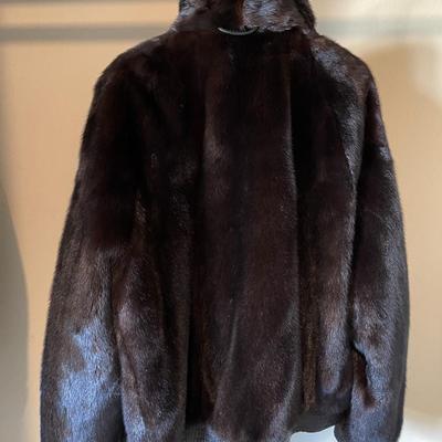 30.  VINTAGE MENS RANCH MINK REVERSIBLE BOMBER JACKET NEIMAN MARCUS SIZE L