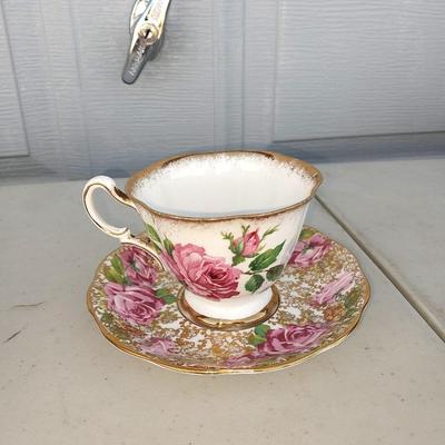 LEFTON HAND PAINTED AND 2 OTHER SETS OF BONE CHINA CUP AND SAUCERS