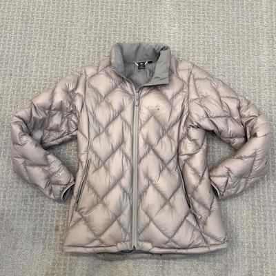 496 Ladies MONT BELL Silver Down Quilted Jacket Size L