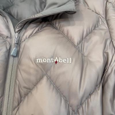496 Ladies MONT BELL Silver Down Quilted Jacket Size L