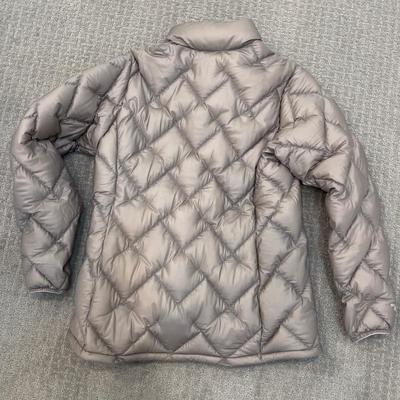 496 Ladies MONT BELL Silver Down Quilted Jacket Size L