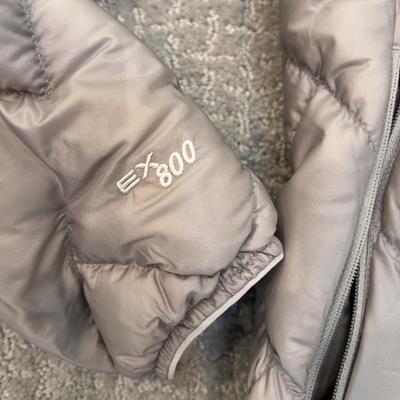 496 Ladies MONT BELL Silver Down Quilted Jacket Size L