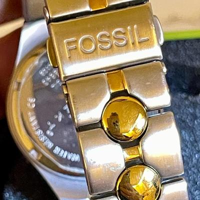 39.  FOSSIL ARKITEKT MENS WRISTWATCH IN TIN STAINLESS STEEL BLACK FACE
