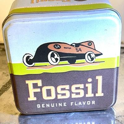 39.  FOSSIL ARKITEKT MENS WRISTWATCH IN TIN STAINLESS STEEL BLACK FACE