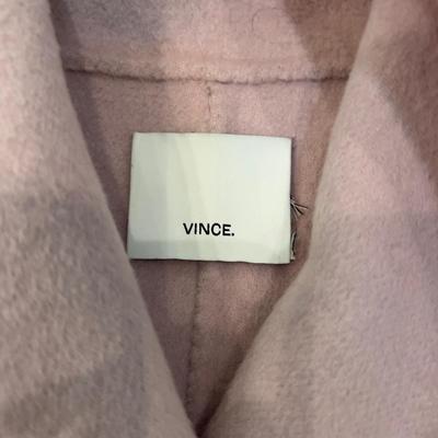 498 VINCE 100% Wool Draped Collar Coat