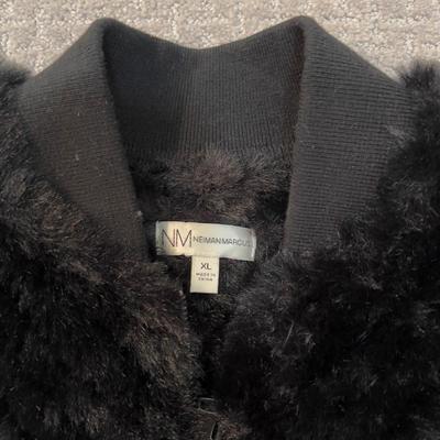 501 Ladies Neiman Marcus Faux Fur Bomber Style Jacket