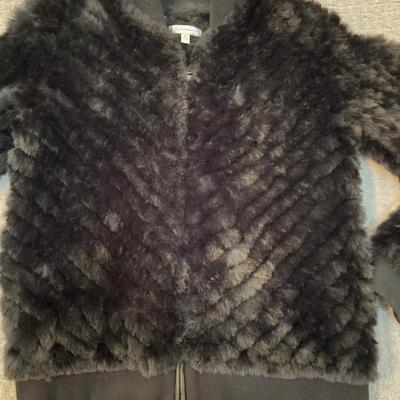 501 Ladies Neiman Marcus Faux Fur Bomber Style Jacket