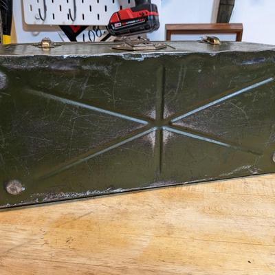 Vintage Utilco Metal Box w/ Loads of American Block Pcs