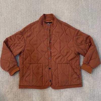 503 Burnt Umber Quilted "FLEET STREET" Button Up Quilted Jacket