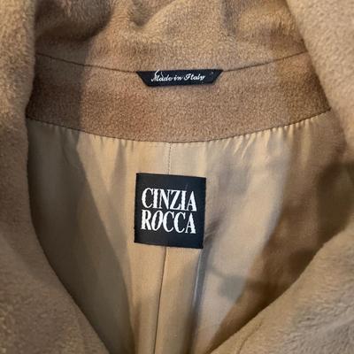 504 Brown CINZIA ROCHA 100% Virgin Wool 3/4 Length Jacket