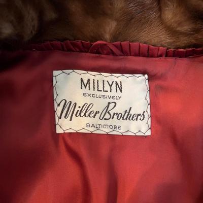 505 Ladies Mahogany Brown Miller Bros. Mink Coat