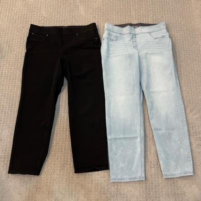 508 Two Pairs of Slim Factor by INVESTMENTS Slim Straight Pull On Jeans