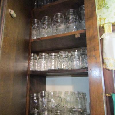 Collection of Assorted Canning Jars- Quarts, Pints, and Half Pints