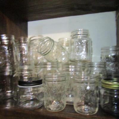 Collection of Assorted Canning Jars- Quarts, Pints, and Half Pints