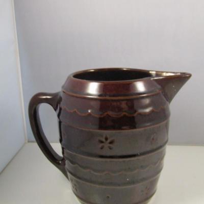 Collection of Mar Crest Glazed Pottery Kitchenware- Pitcher, Divided Dish, and Skillet Shaped Dish