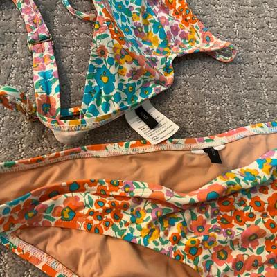 521 J. CREW Bathing Suit Lot with Brown Straw Hat