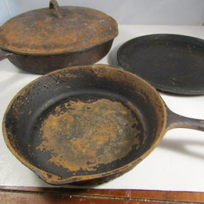 Collection of Cast Iron Cookware- All in Need of Reseasoning