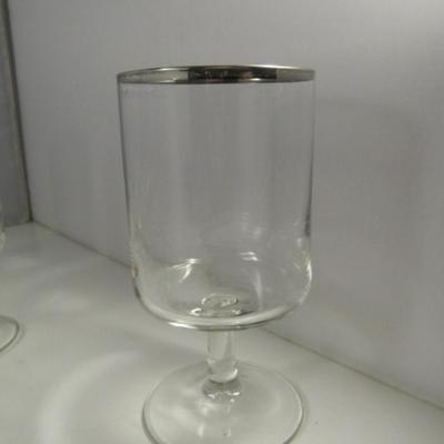 Federal Glass Water Goblets- 'Executive' Pattern- 12 Pieces