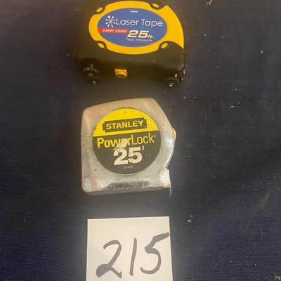 Laser Tape and Stanley Tape Measures