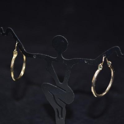 10k Gold Hoop Earrings 3.3g