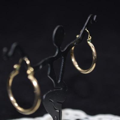 10k Gold Hoop Earrings 3.3g