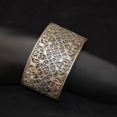 Heavy 925 Sterling Silver Cuff Bracelet 75.8g