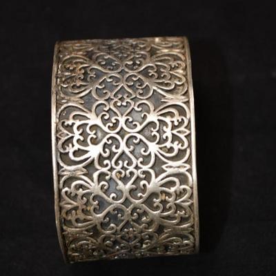 Heavy 925 Sterling Silver Cuff Bracelet 75.8g