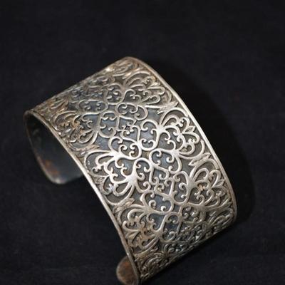 Heavy 925 Sterling Silver Cuff Bracelet 75.8g