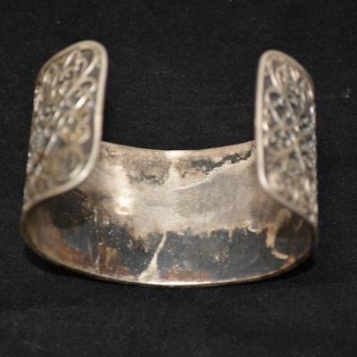 Heavy 925 Sterling Silver Cuff Bracelet 75.8g