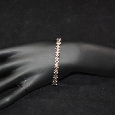 925 Sterling Silver Bracelet 7â€, 6.3g