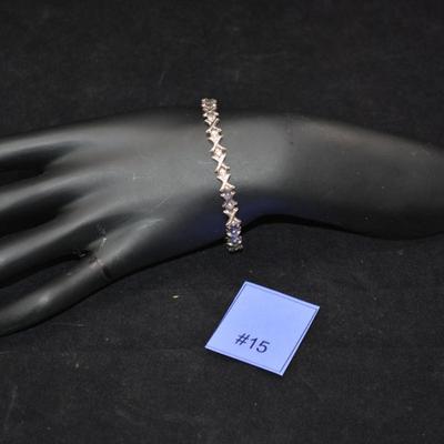925 Sterling Silver Bracelet 7â€, 6.3g