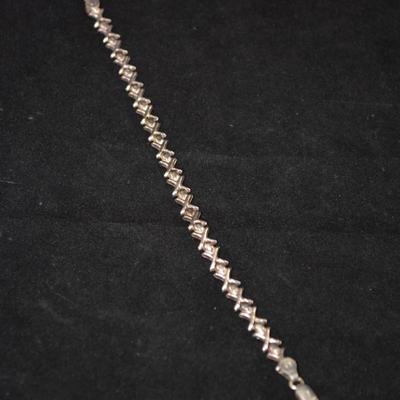 925 Sterling Silver Bracelet 7â€, 6.3g