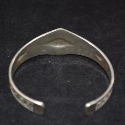 Beautiful Vintage 925 Sterling Silver Cuff Bracelet, Adjustable 18.4g
