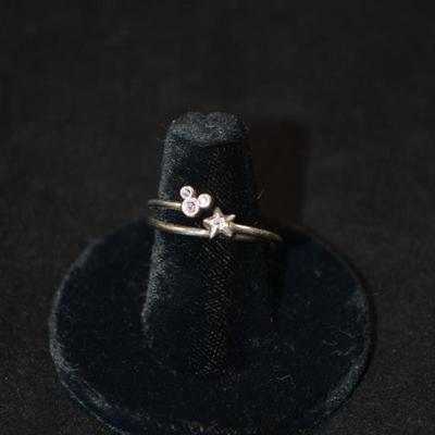 925 Sterling Silver DISNEY Ring Size 8, 2.2g