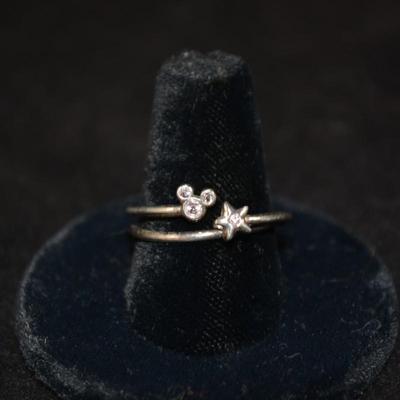 925 Sterling Silver DISNEY Ring Size 8, 2.2g