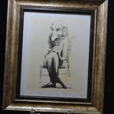 Rare Robert A. Kuhn Framed Print, Rabbi Series 5/400 â€œSeated Rabbiâ€