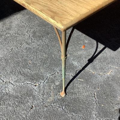 Coffee table, wooden top & metal legs 16