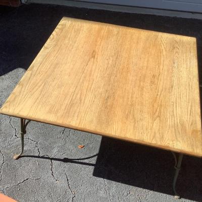 Coffee table, wooden top & metal legs 16