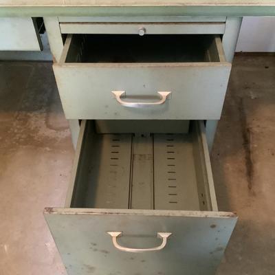Cole Made in the USA Tanker Metal Desk, 6 drawers, 6'L 28"H 35"depth